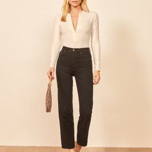 REFORMATION Nisa Stretch Organic Cotton Bodysuit